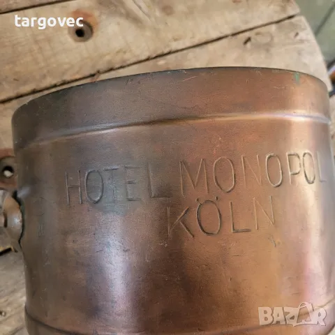 огромен меден казан съд тенджера касерола нациска Германия хотел монопол, снимка 6 - Антикварни и старинни предмети - 47808848