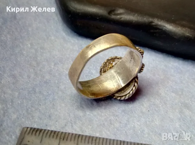 Старинен СКЪПОЦЕНЕН ОСМАНСКИ СРЕБЪРЕН ПРЪСТЕН СРЕБРО ВИСОКА ПРОБА с РЪЧНО ШЛИФОВАН КАРНЕОЛ 47482, снимка 6 - Антикварни и старинни предмети - 49273024