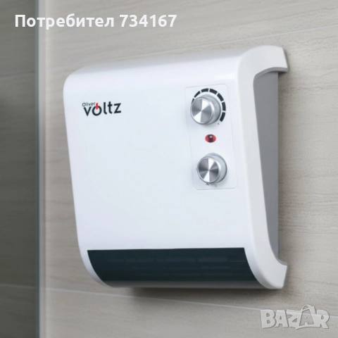 Отоплителна печка за баня Voltz OV51970J – 2000W, вентилатор, водоустойчива, снимка 3 - Отоплителни печки - 51840188