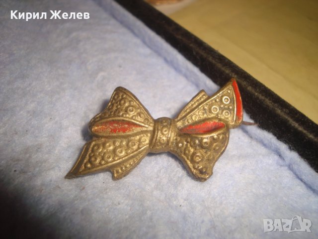 19 Век СТАРИННА БРОНЗОВА с ПОЗЛАТА РЕТРО БРОШКА ПАНДЕЛКА РЪЧНА МАЙСТОРСКА ИЗРАБОТКА за КОЛЕКЦИЯ 4261