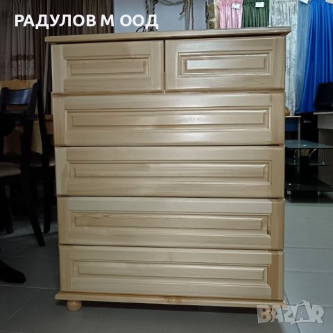 Скрин масив чам 80*100 см 4+2 чекмеджета / 30533, снимка 3 - Скринове - 44289869