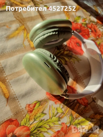 Безжични Bluetooth слушалки тип AirPods Max Green, снимка 2 - Bluetooth слушалки - 53897996