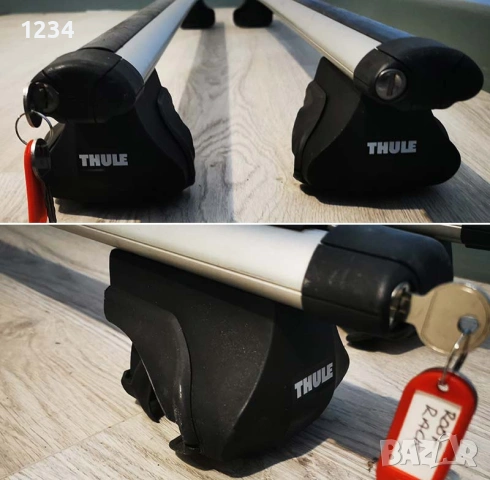 Алумуниев багажник Напречни греди THULE 120см за монтаж на рейки