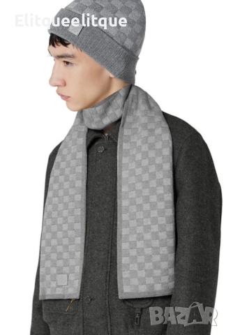 комплект шапка и шал в кутия Louis Vuitton polo hugo boss, снимка 6 - Шапки - 52199897