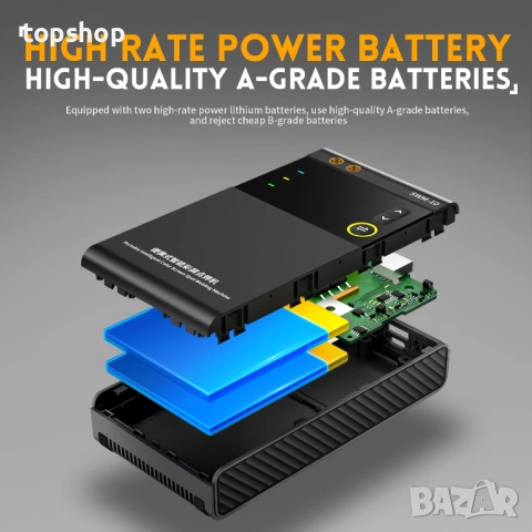 ЧИСТО НОВ, ЗАПЕЧАТАН Професионален Точков Заваръчен Апарат FNIRSI SWM-10 – Цветен LCD, 5000mAh, снимка 3 - Поялници и запояване - 53252021