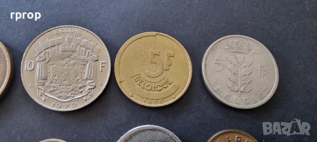 Белгия. Белгийски франк. 20, 10, 5, 1... 10 бройки., снимка 3 - Нумизматика и бонистика - 36837025