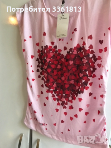 Чисто нова памучна блуза с етикет .Чист памук , снимка 2 - Тениски - 36478144