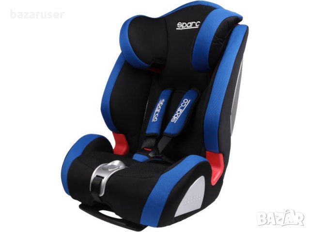 Детска Седалка за Кола SPARCO 9-36 кг, черно-син с Хомологация 	ECE R44/04