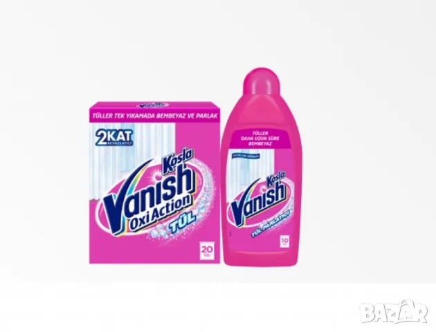 Vanish Oxi Action Tül – Комплект за почистване и избелване на леки тъкани, снимка 4 - Други стоки за дома - 50101541