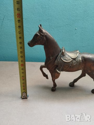 месингова статуетка-кон, снимка 2 - Други ценни предмети - 42110495