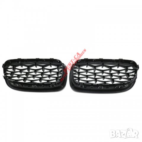 Бъбреци, решетки diamond style за БМВ / BMW F10 F11 2009 - 2017 черен гланц, снимка 5 - Аксесоари и консумативи - 36590104