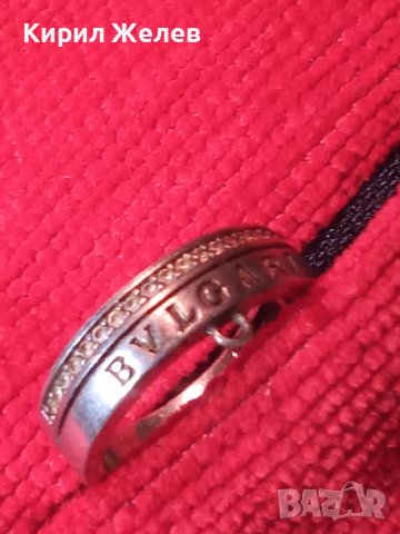 BVLGARI МАРКОВ СРЕБЪРЕН СКЪПОЦЕНЕН ПРЪСТЕН МАТИРАНО СРЕБРО 925 БУЛГАРИ с ФАСЕТИРАНИ ЦИРКОНИ 28720, снимка 3 - Пръстени - 37300350