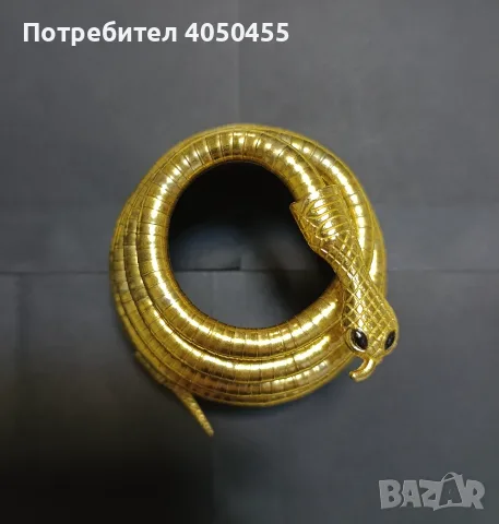 Позлатена гъвкава змийска огърлица / гривна , снимка 2 - Гривни - 55800066
