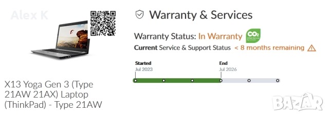 Lenovo X13 Yoga Gen3 16GB;Intel-i7 12th Gen; 8м гаранция!