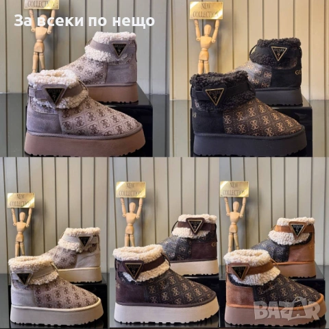 Guess Дамски Зимни Меки И Топли Боти Гес - Налични Различни Цветове Код E1173, снимка 11 - Дамски боти - 53226861