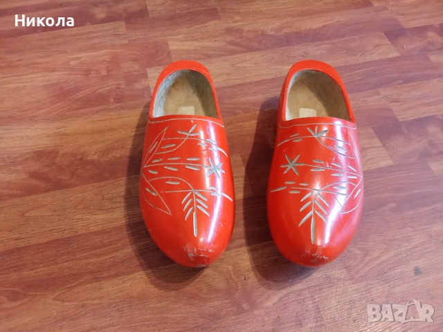 Антикварни холандски дървени обувки Klog