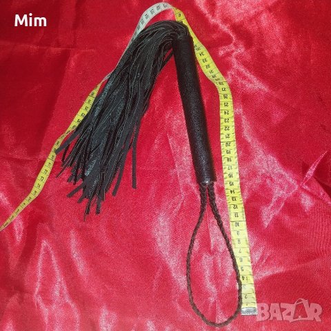65 см Черен кожен изчистен камшик , снимка 6 - Други - 44456382
