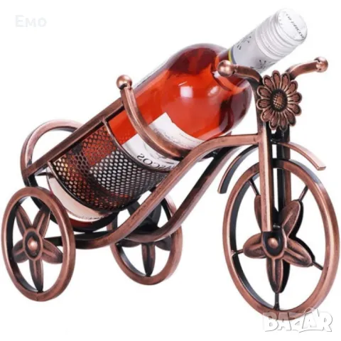 Метална поставка за вино Колело, снимка 3 - Декорация за дома - 48458684