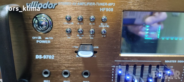 Усилвател Vlliodor HF 908, снимка 5 - Ресийвъри, усилватели, смесителни пултове - 53029189