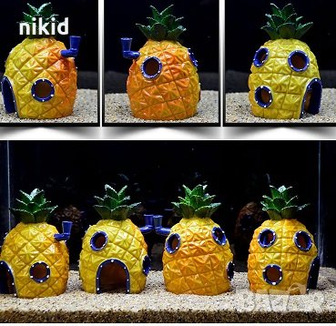 Ананас Къщичката къщичка къща на спондж боб Спонджбоб Квадратни гащи spongebob игра украса аквариум , снимка 4 - Други - 33719081