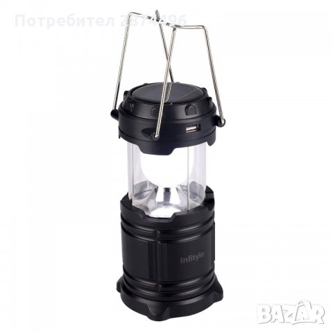 Соларна къмпинг лампа с USB зарядно, снимка 2 - Къмпинг осветление - 30899614