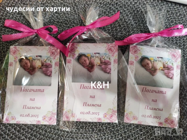 Магнити подаръчета за погача със снимка 