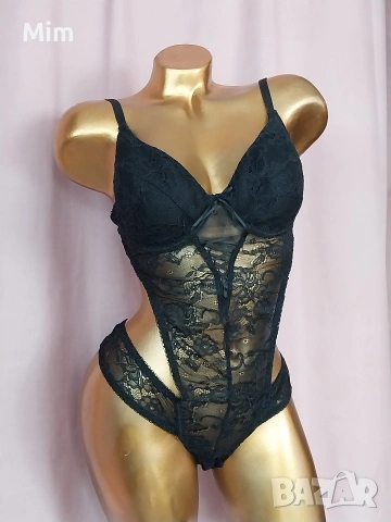 М/L Черно ,еластично боди , снимка 4 - Бельо - 54211040