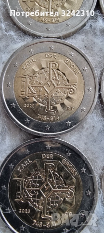 Монета от 2 евро Карл Велики 2023, снимка 3 - Нумизматика и бонистика - 52870193
