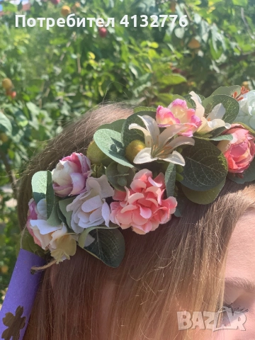 Диадема „Нежност". Красив ръчно изработен венец .