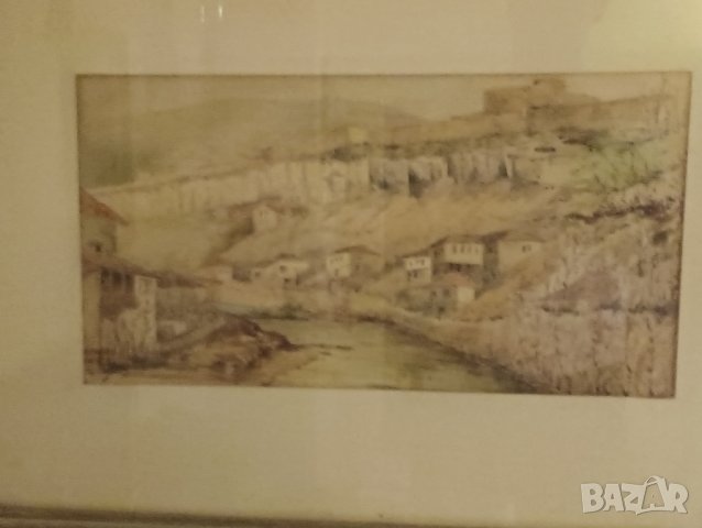 Картина, Търново, Никола Чехларов, акварел. , снимка 8 - Картини - 44477234