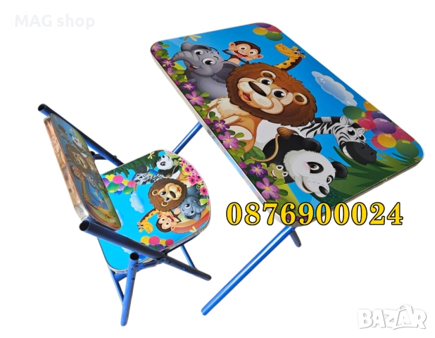 ПРОМО! Детска масичка със столче Животни Джунгла Маса със стол 