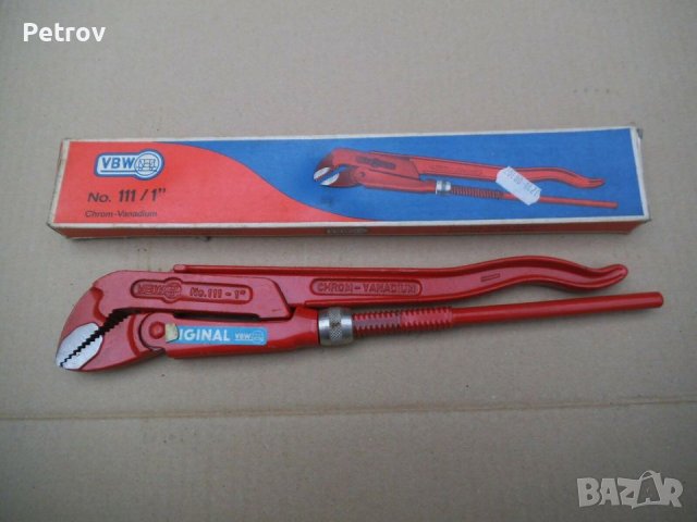 VBW No.111 Germany - 1" ЧИСТО НОВ, ВИСОКОКАЧЕСТВЕН / PROFI Тръбен Ключ / ORIGINAL VBW No.111Germany 