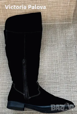 Красиви велурени ботуши  TAMARIS Германия, снимка 9 - Дамски ботуши - 48801319