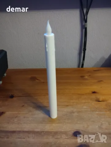 Безпламъчна конична свещ SuJolly с винтидж стъклена поставка, 2 броя, розово злато, снимка 9 - Декорация за дома - 50357718