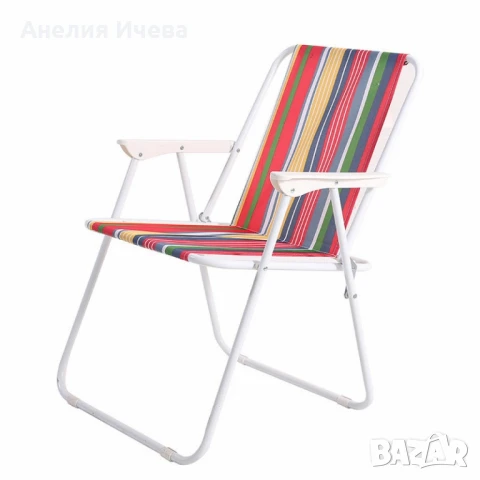 Плажен сгъваем стол цветни райета 73*52*43cm Без избор на Цвят ., снимка 5 - Градински мебели, декорация  - 50589871