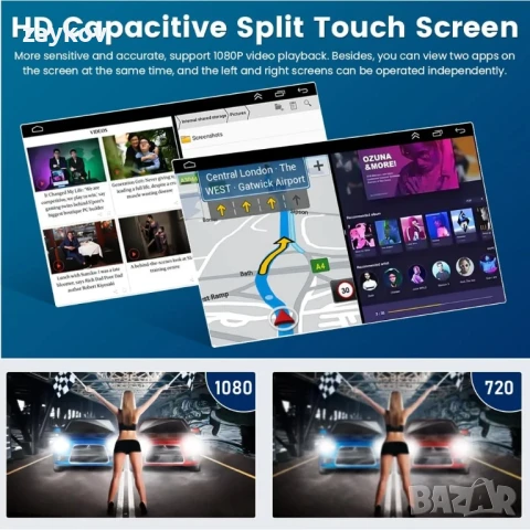 Hikity 2G + 64G Android 13 Автомобилно радио с безжичен Carplay, снимка 4 - Радиокасетофони, транзистори - 50657180