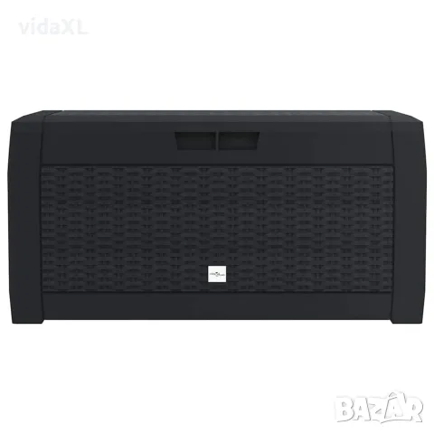 vidaXL Градински сандък за съхранение антрацит 119x48x60 см PP, снимка 4 - Ракли - 56146189