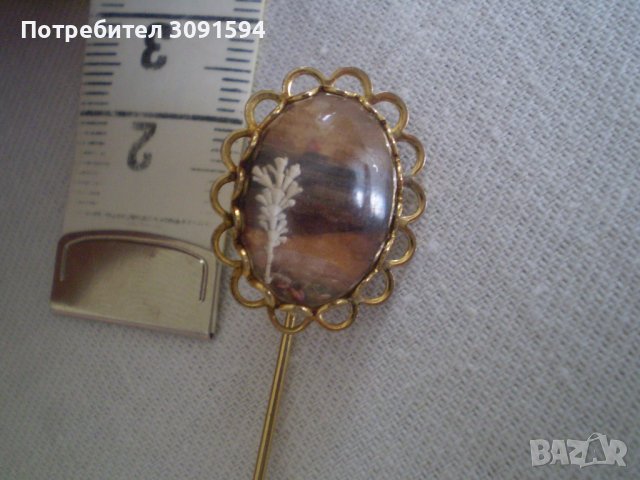 Игла брошка със миниатюра , снимка 5 - Антикварни и старинни предмети - 37792554