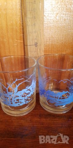 Стъклени чаши с рисунка, снимка 4 - Чаши - 37691104