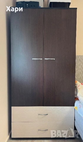 Двукрилен гардероб 90x60x180, снимка 5 - Гардероби - 54093027