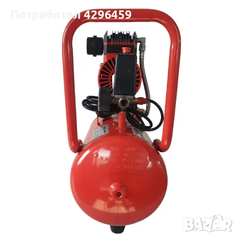 Компресор за въздух, Безмаслен, 24л, 8 bar, 1.2 к.с., Elefant XY2824, снимка 9 - Компресори - 48625793