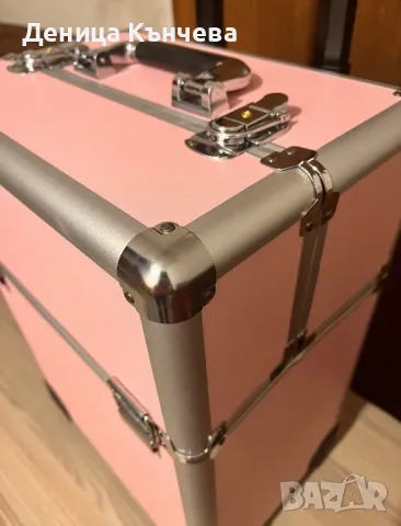 Професионален куфар за грим на колелца, снимка 4 - Куфари - 48199402