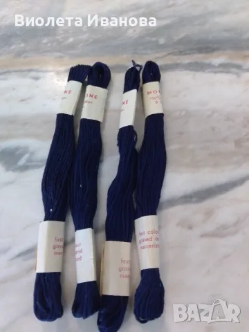 Мулине, тъмно син цвят,4 броя , снимка 2 - Гоблени - 50187157