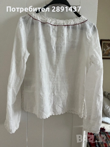 Ленена риза с ръчна бродерия , снимка 6 - Антикварни и старинни предмети - 54092156
