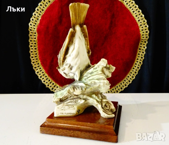 Порцеланова статуетка птица Дрозд,Capodimonte от R.Pennati. , снимка 4 - Антикварни и старинни предмети - 52900268