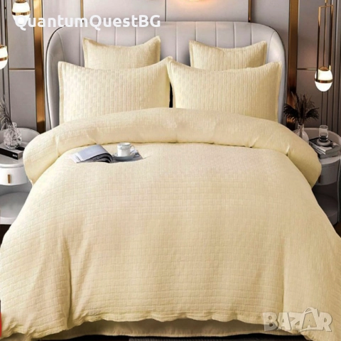 Луксозен комплект с драперия от 100% памук, снимка 6 - Спално бельо - 52819118