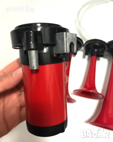 въздушни тромби 3 бр., клаксон, фанфари, 12V, 118dB (A), Hella Германия, снимка 5 - Аксесоари и консумативи - 31096743