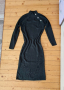 Черна, рипсена рокля, размер М, подходяща и за бременни, снимка 3