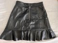 Черна кожена пола H&M, снимка 2