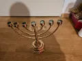 Голям бронзов  свещник за ханука  МЕНОРА 28 х 26см. - еврейски свещник - внос от Израел, Йерусалим, снимка 1